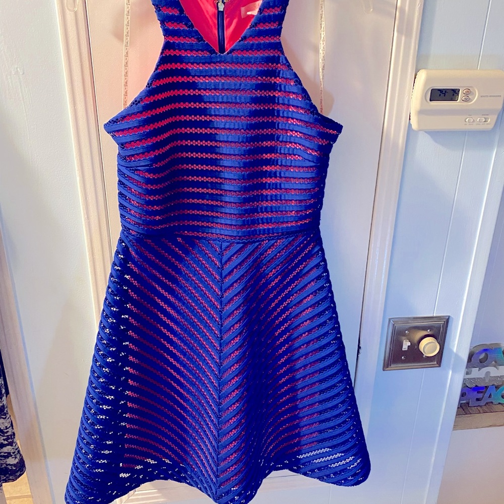 Lilly Pulitzer dress size small layered and hot pink and blue